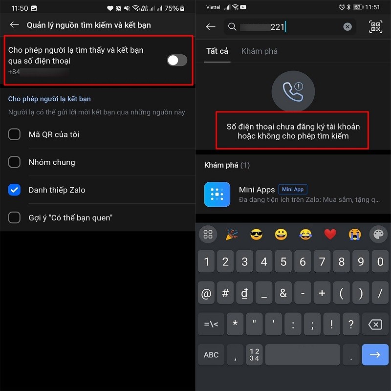 Cách chặn tìm kiếm số điện thoại trên Zalo giúp bảo mật thông tin