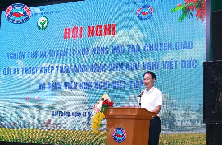 PGS.TS Lê Minh Quang – Giám đốc Sở Y tế thành phố Hải Phòng phát biểu tại Hội nghị