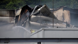 Hiện trường đổ nát sau đám cháy nhà máy sản xuất pin ở Hàn Quốc