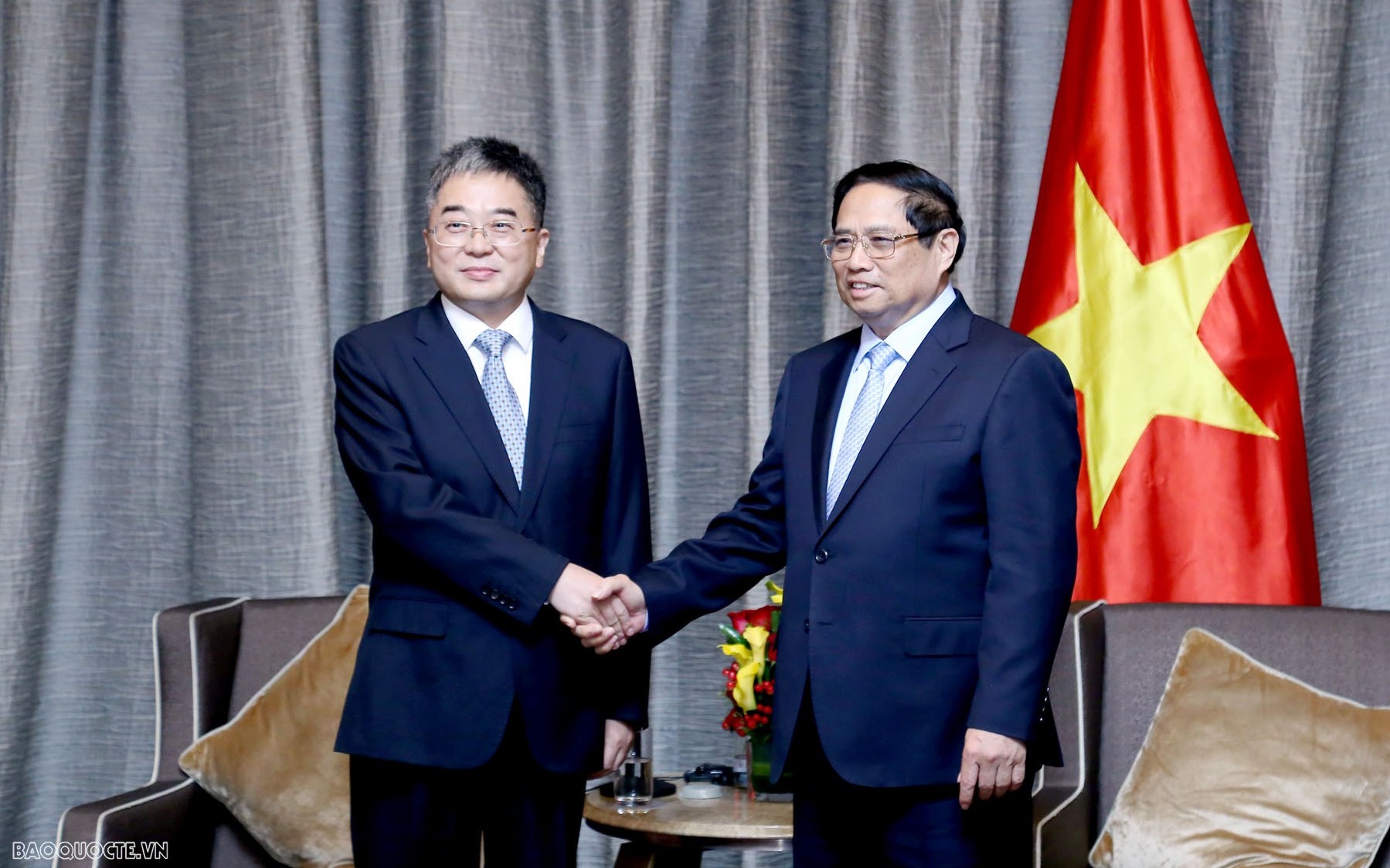 Thủ tướng Phạm Minh Chính tiếp lãnh đạo một số tập đoàn phát triển hạ tầng, năng lượng, môi trường hàng đầu Trung Quốc