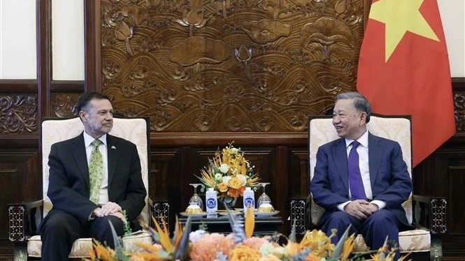 President To Lam receives Australian Ambassador Andrew Goledzinowski