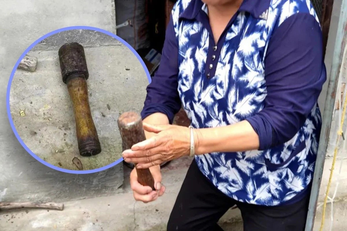 Bà cụ 90 tuổi dùng quả lựu đạn làm chày giã hạt tiêu hơn 20 năm