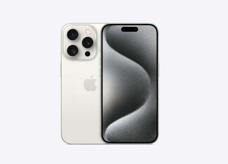 iPhone 15 Pro bản màu trắng Titanium.
