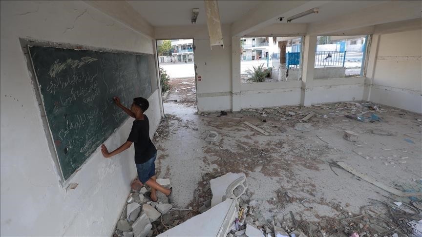 Cơ quan Cứu trợ và việc làm cho người tị nạn Palestine ở cận Đông của Liên hợp quốc (UNRWA) ngày 29/6 khẳng định hơn 625.000 trẻ em Palestine đã không được học hành trong hơn 8 tháng qua. (Nguồn: AA)