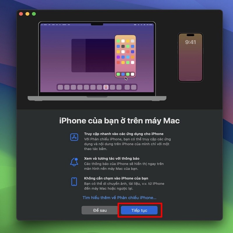 Phản chiếu màn hình iPhone lên MacBook chỉ với vài thao tác đơn giản