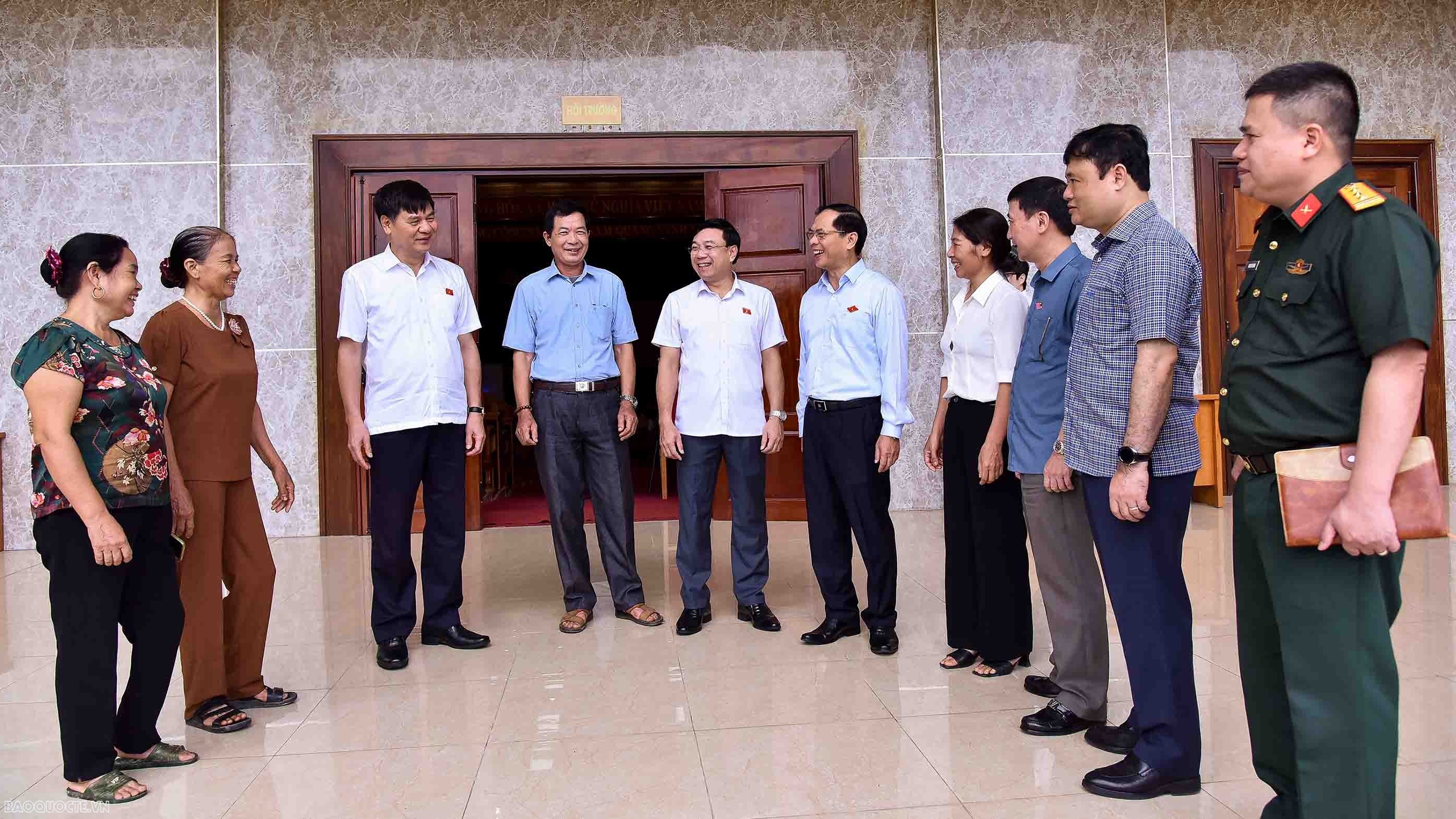 Bộ trưởng Ngoại giao Bùi Thanh Sơn tiếp xúc cử tri tại huyện Vĩnh Tường, Vĩnh Phúc