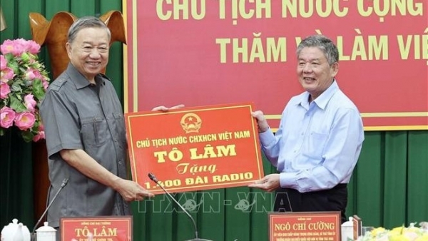 President To Lam requested Tra Vinh focus on important infrastructure projects, poverty reduction