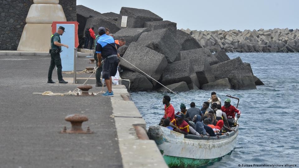 Quần đảo Canary đã trở thành điểm đến chính của những người di cư từ Châu Phi đang cố gắng đến Tây Ban Nha. (Nguồn: EP)