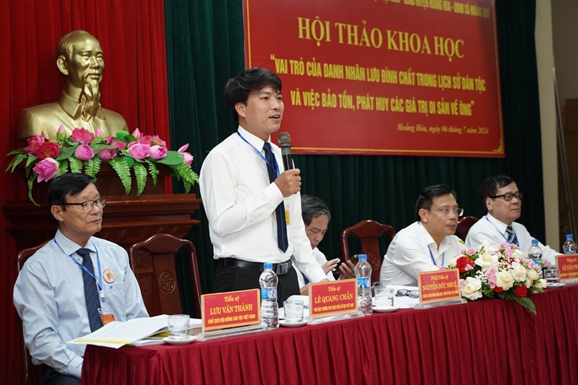 Các đại biểu tại Hội thảo khoa học “Vai trò của Danh nhân Lưu Đình Chất trong lịch sử dân tộc và việc bảo tồn, phát huy các giá trị di sản về Ông”