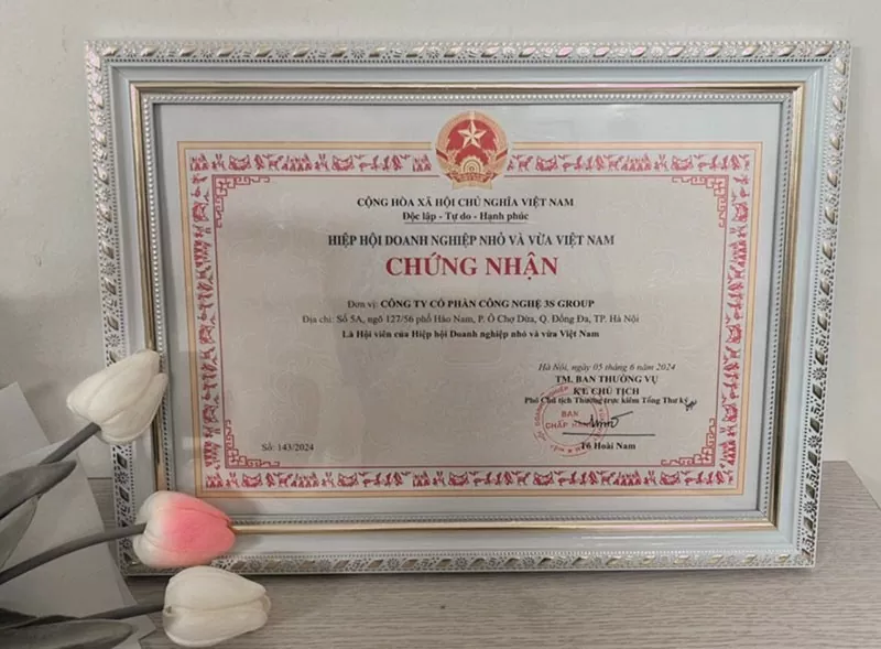 Công ty Công nghệ 3S GROUP chính thức trở thành Hội viên của Hiệp hội Doanh nghiệp nhỏ và vừa Việt Nam. Công ty Công nghệ 3S GROUP chính thức trở thành Hội viên của Hiệp hội Doanh nghiệp nhỏ và vừa Việt Nam.