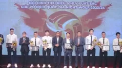 Trao giải V-League 2023/24: Tiền đạo CLB Nam Định Rafaelson giành ‘cú ăn 3’