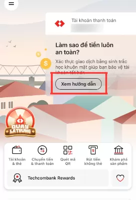 Hướng dẫn cách cập nhật sinh trắc học ngân hàng Techcombank