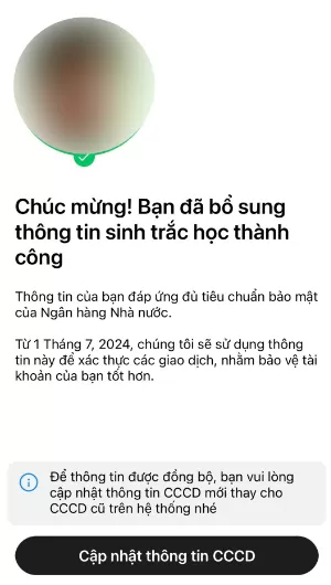 Hướng dẫn cách cập nhật sinh trắc học ngân hàng Techcombank