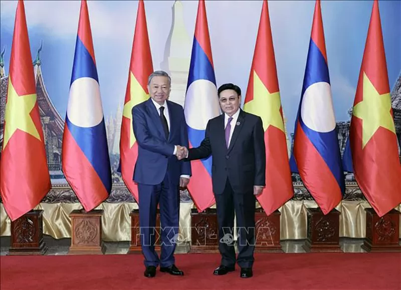 Chủ tịch nước Tô Lâm hội kiến Chủ tịch Quốc hội Lào Saysomphone Phomvihane Chủ tịch nước Tô Lâm hội kiến Chủ tịch Quốc hội Lào Saysomphone Phomvihane