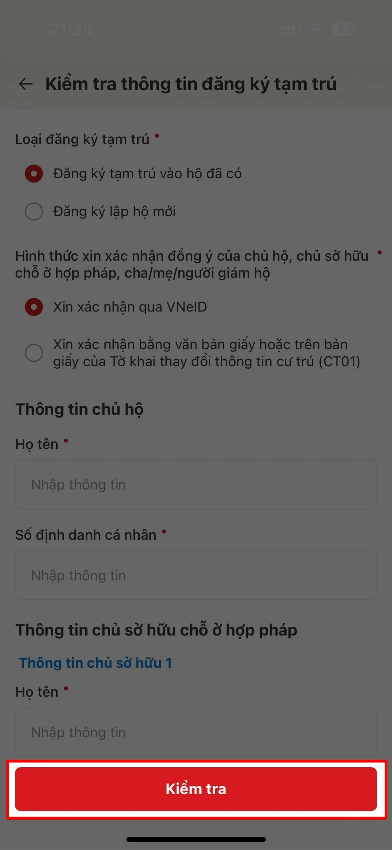 Cách đăng ký tạm trú trên VNeID tại nhà đơn giản nhất