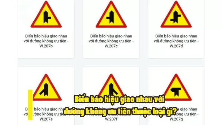 Biển nào báo hiệu giao nhau với đường không ưu tiên hiện nay?