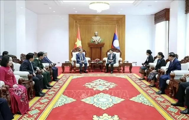 President To Lam, Lao NA Chairman Saysomphone Phomvihane reaffirme great friendship, special solidary