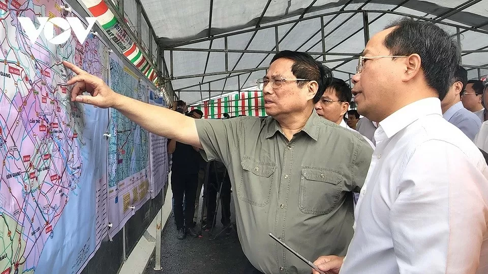 Greater efforts needed towards 1,200km of expressways in Mekong Delta: PM Pham Minh Chinh. (Photo: VOA)
