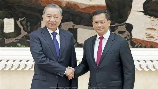 President To Lam holds talks with Cambodian Prime Minister Hun Manet