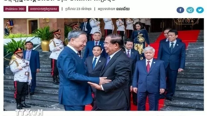 Cambodian media highlights outcomes of President To Lam's visit