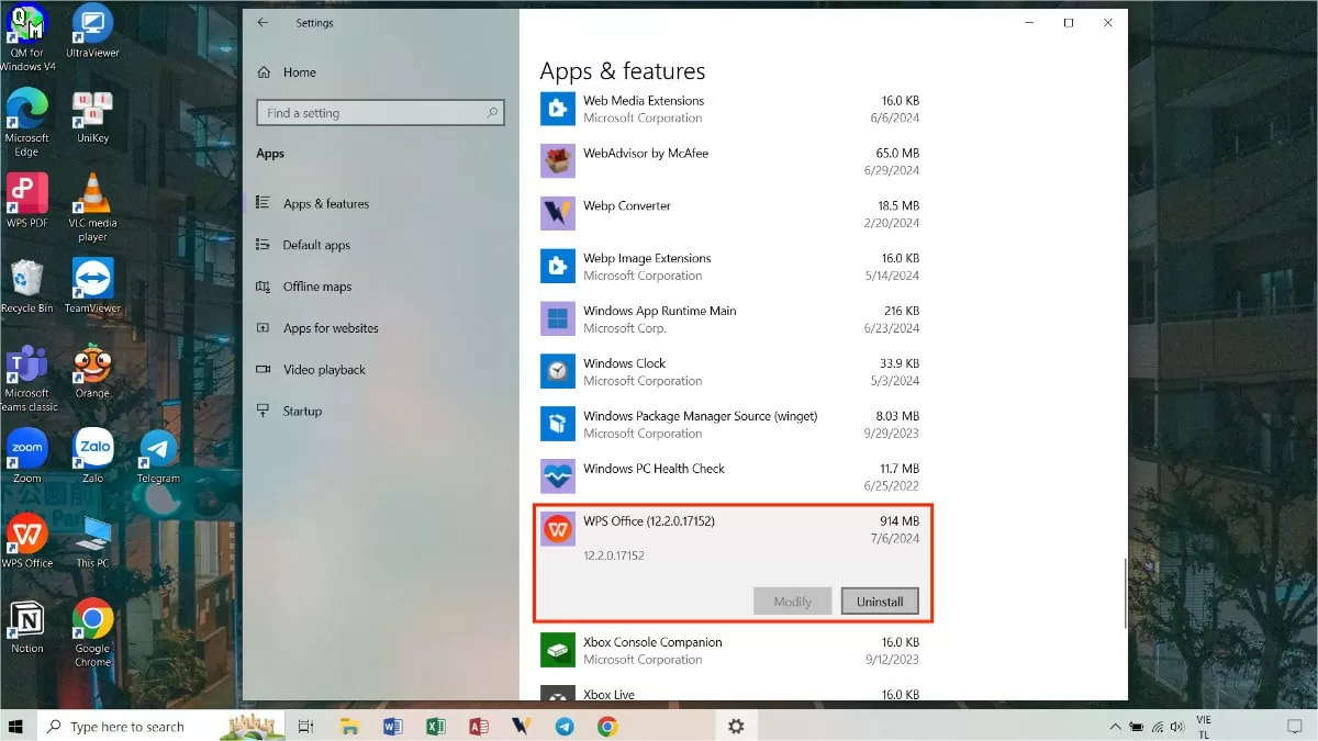 Cách gỡ bỏ và cài đặt lại WPS Office trên Windows 10 siêu dễ Cách gỡ bỏ và cài đặt lại WPS Office trên Windows 10 siêu dễ