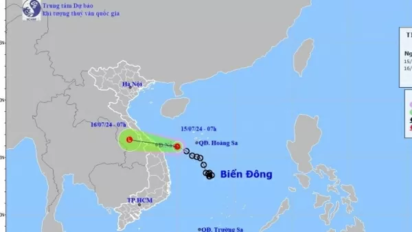 Dự báo thời tiết: Áp thấp nhiệt đới suy yếu dần thành vùng áp thấp; Bắc Bộ, Tây Nguyên Nam Bộ có mưa lớn