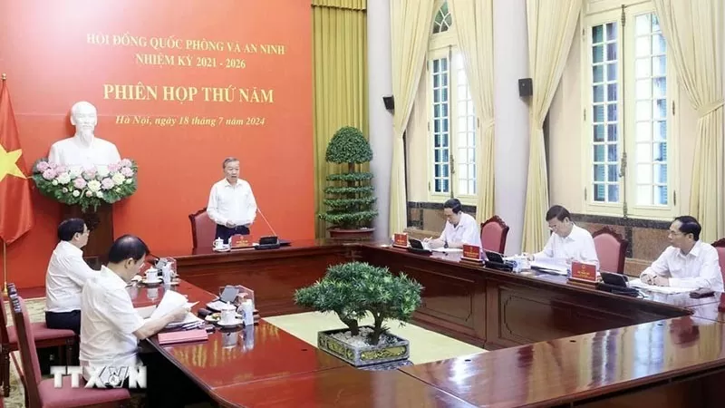 Chủ tịch nước Tô Lâm chủ trì phiên họp thứ 5 Hội đồng Quốc phòng và An ninh