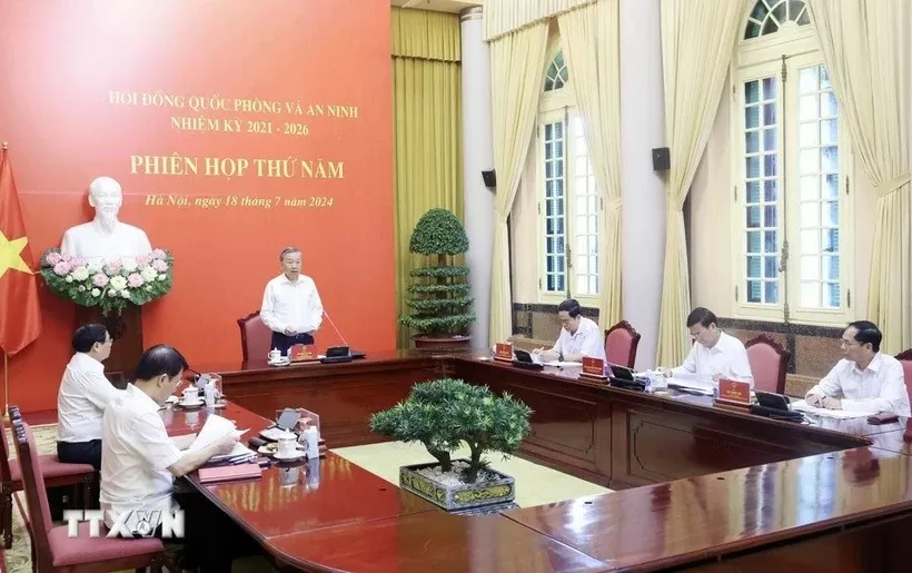 President To Lam chairs 5th session of National Defense-Security Council in Hanoi