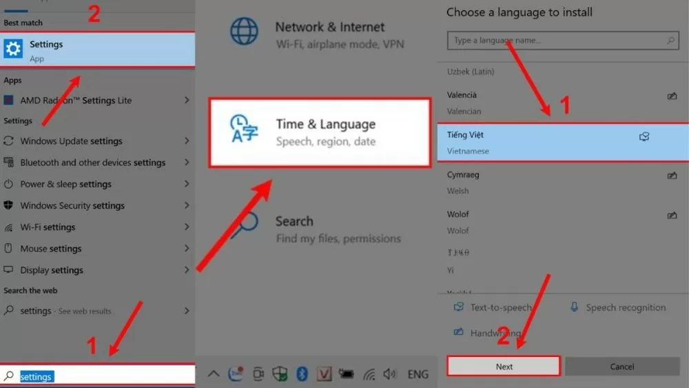 Cách cài ngôn ngữ tiếng Việt cho Windows 10 đơn giản