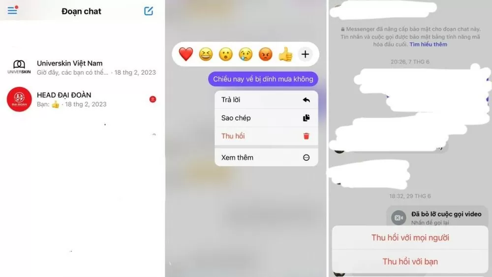 Hướng dẫn cách thu hồi toàn bộ tin nhắn trên Messenger cả 2 bên