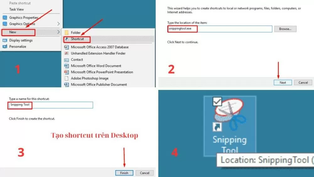 Cách sử dụng phím tắt Snipping Tool để chụp màn hình trên máy tính