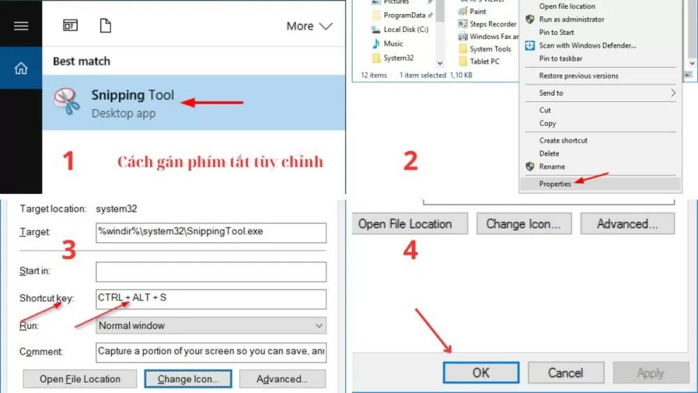 Cách sử dụng phím tắt Snipping Tool để chụp màn hình trên máy tính