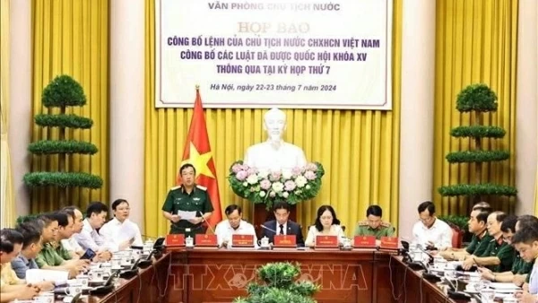 Presidential Office held press conference to make public President's order to announce newly adopted laws