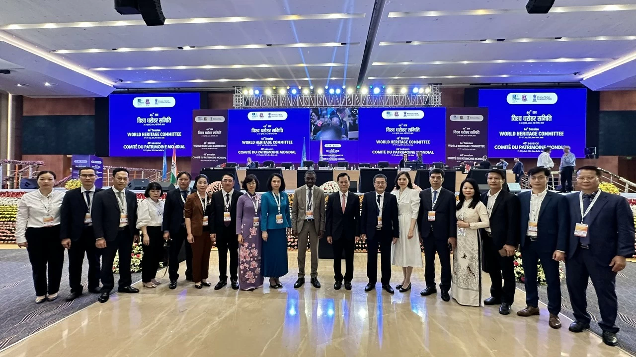Đoàn Việt Nam tham dự Kỳ họp 46 Uỷ ban Di sản thế giới tại New Delhi, Ấn Độ. 