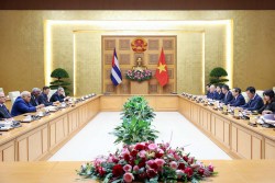 Thủ tướng Phạm Minh Chính tiếp Chủ tịch Quốc hội Cuba sang dự Lễ Quốc tang Tổng Bí thư Nguyễn Phú Trọng