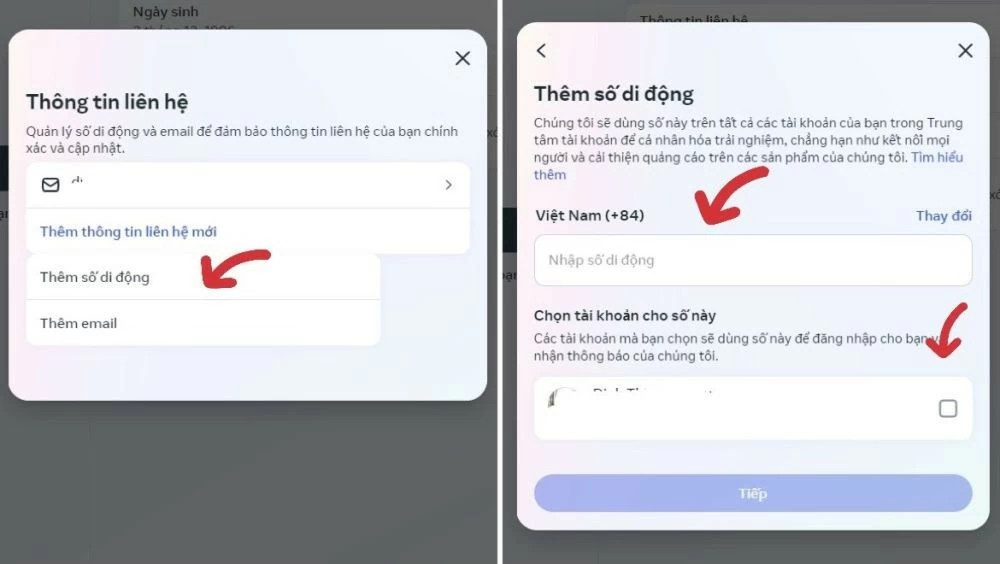 Hướng dẫn cách thêm, thay đổi số điện thoại trên facebook đơn giản Hướng dẫn cách thêm, thay đổi số điện thoại trên facebook đơn giản