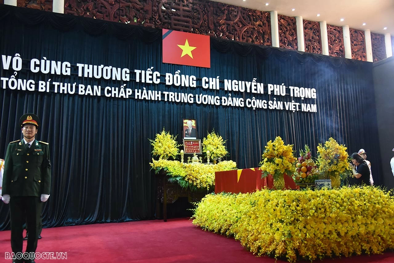 Trực tiếp: Toàn cảnh Lễ viếng Tổng Bí thư Nguyễn Phú Trọng sáng ngày 25/7