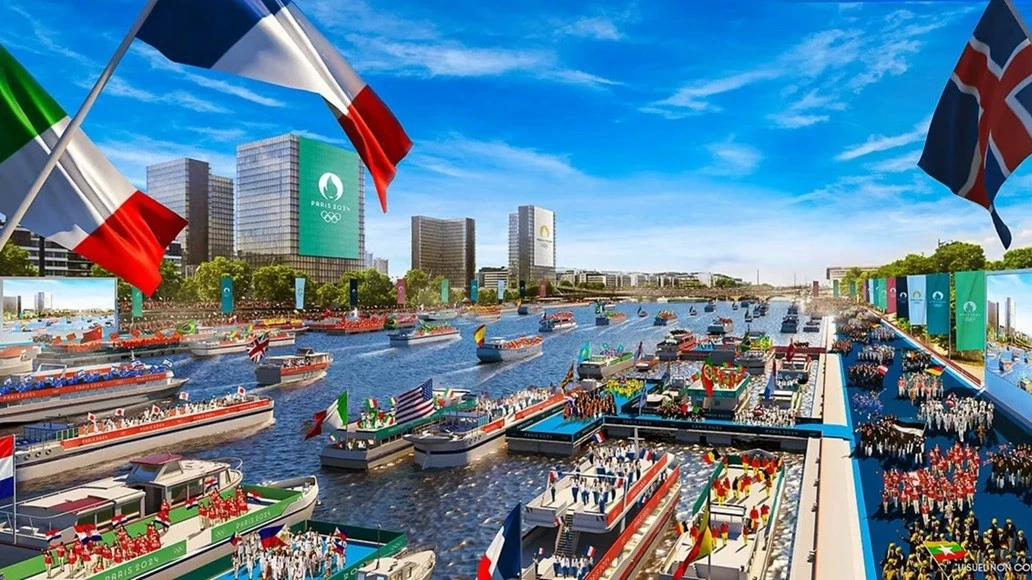 Khai mạc Olympic Paris 2024: Không diễn ra trong sân vận động, các vận động viên xuất hiện trên thuyền Khai mạc Olympic Paris 2024: Không diễn ra trong sân vận động, các vận động viên xuất hiện trên thuyền