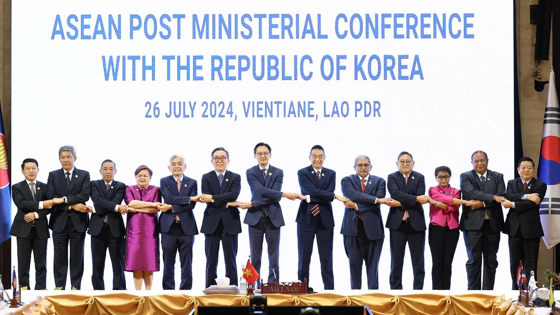 Các đại biểu tham dự Hội nghị Bộ trưởng Ngoại giao ASEAN-Hàn Quốc.