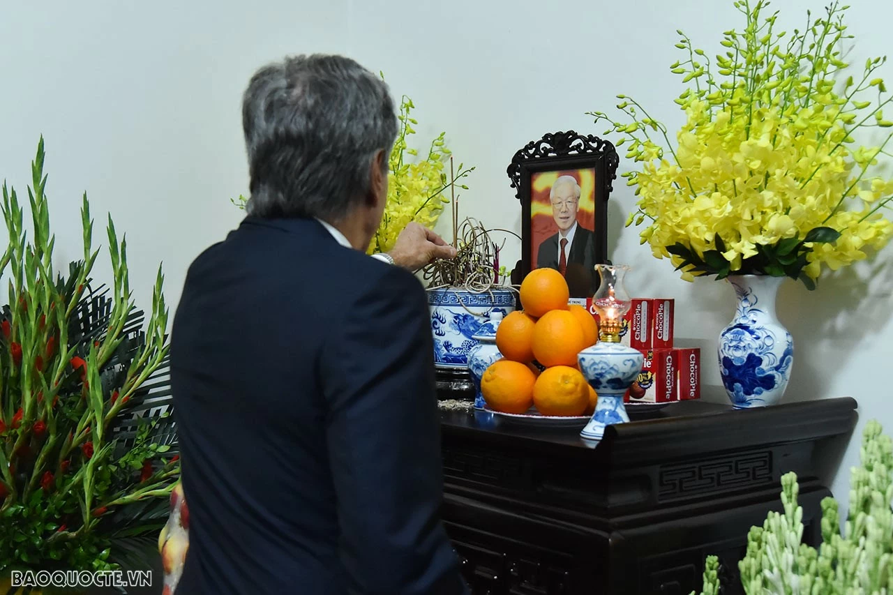 US Secretary of State Blinken offers condolences to family of Party General Secretary Nguyen Phu Trong