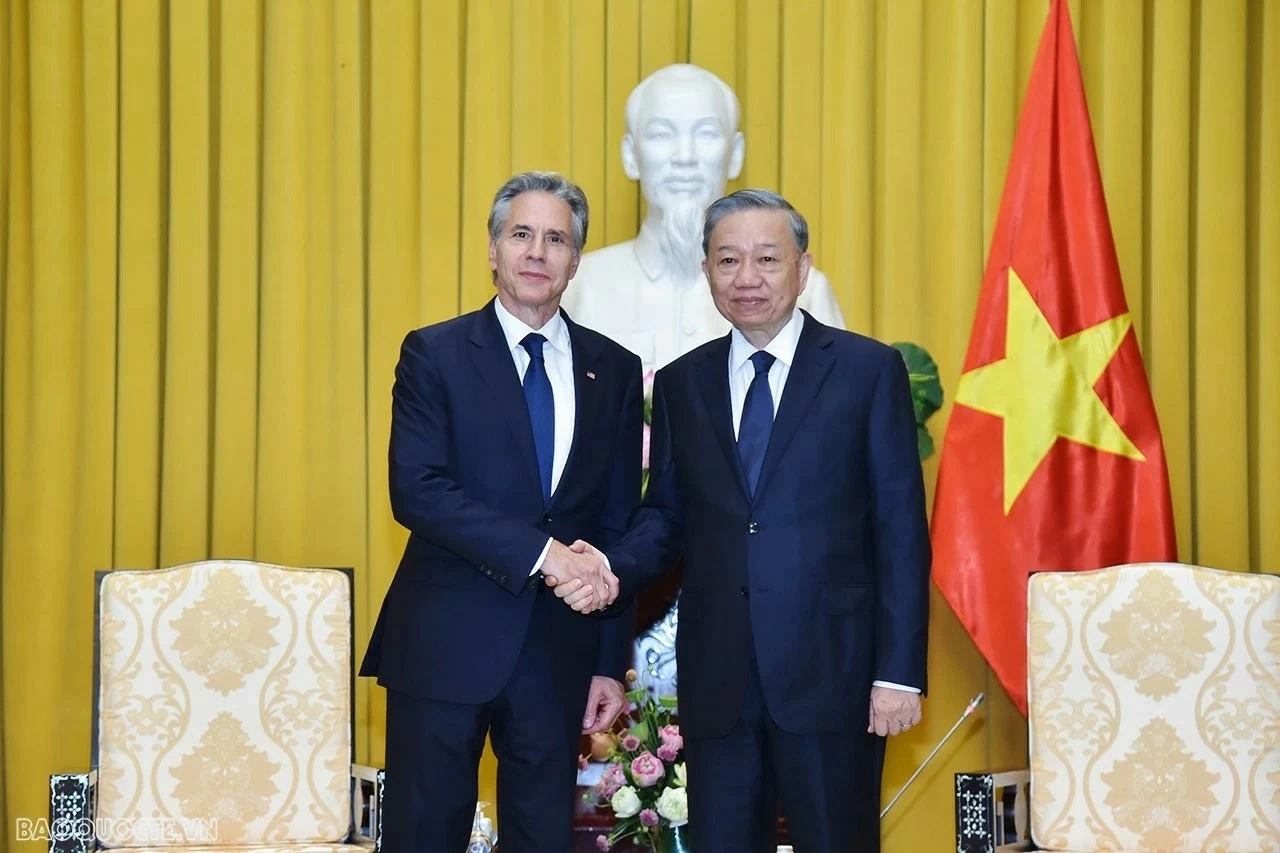 President To Lam welcomes US Secretary of State Antony Blinken