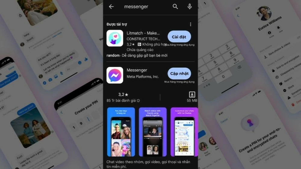 Cách cập nhật Messenger phiên bản mới nhất có ghi chú