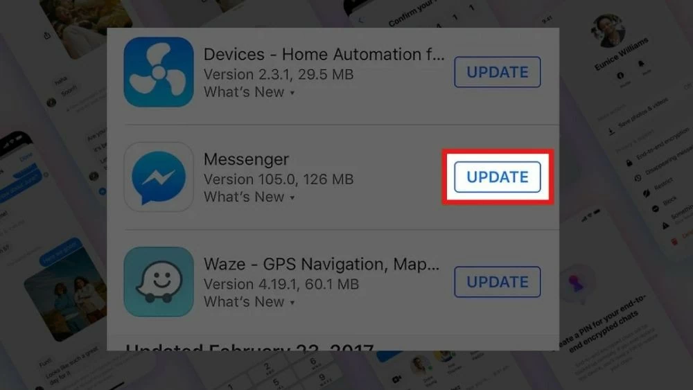 Cách cập nhật Messenger phiên bản mới nhất có ghi chú