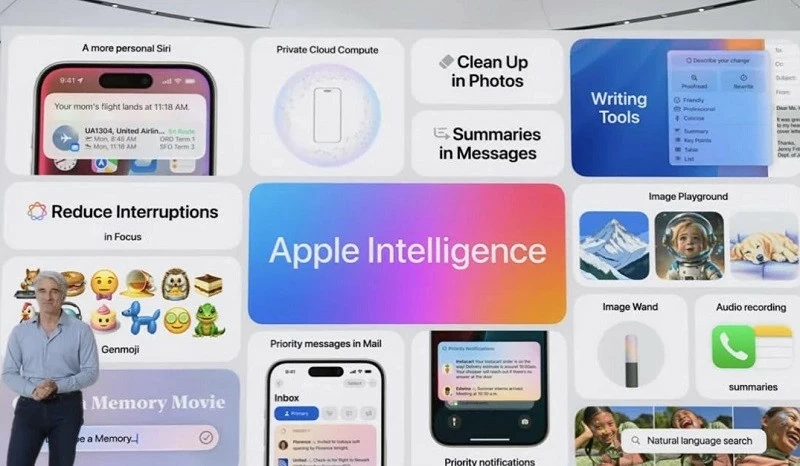 Chỉ iPhone 15 Pro, 15 Pro Max và iPhone 16 được sử dụng Apple Intelligence.