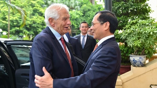 FM Bui Thanh Son welcomed Vice President of European Commission Josep Borrell Fontelles in Hanoi