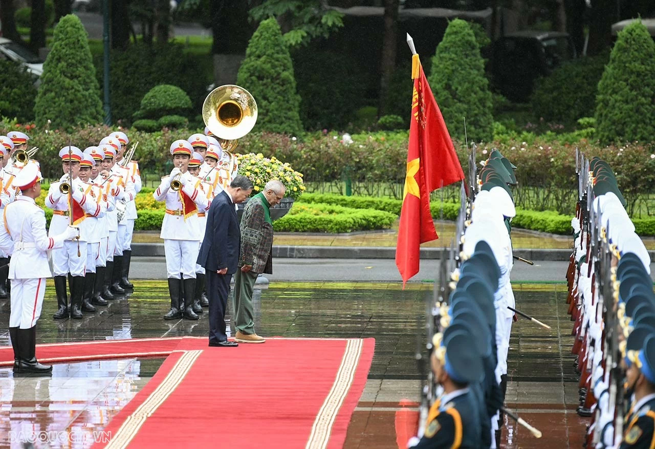Chủ tịch nước Tô Lâm chủ trì lễ đón chính thức Tổng thống Timor-Leste Jose Ramos-Horta