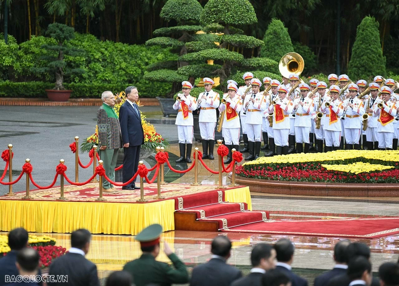 Chủ tịch nước Tô Lâm chủ trì lễ đón chính thức Tổng thống Timor-Leste Jose Ramos-Horta