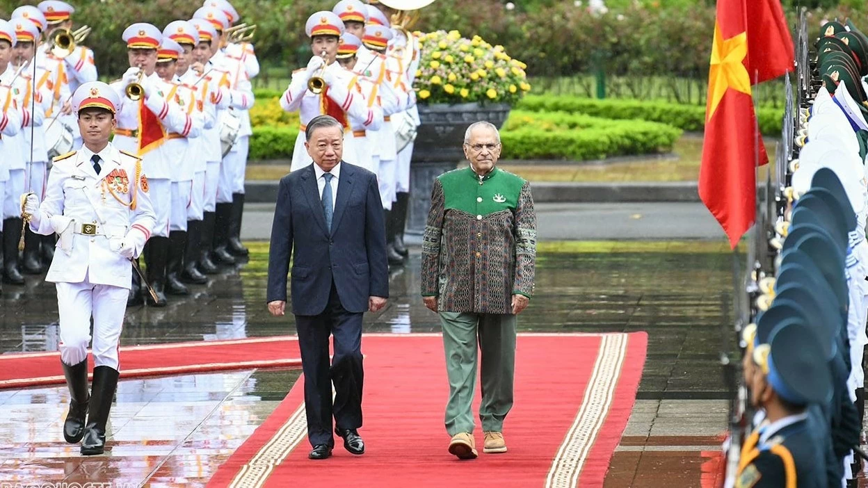 President To Lam hosts welcome ceremony for Timor-Leste President José Ramos-Horta