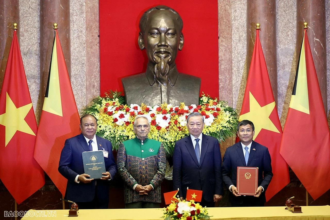 Chủ tịch nước Tô Lâm chủ trì lễ đón chính thức Tổng thống Timor-Leste Jose Ramos-Horta
