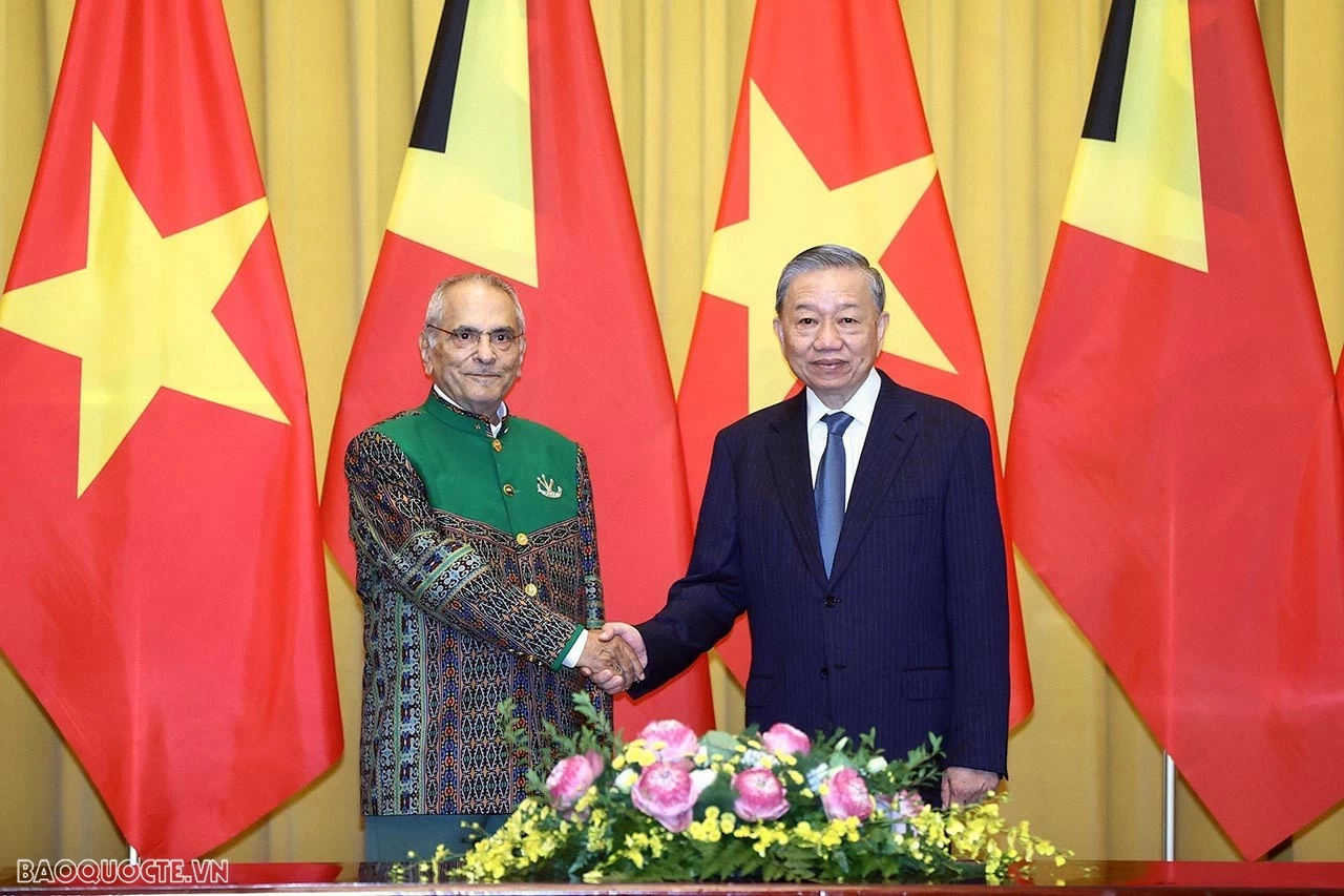 Vietnam, Timor-Leste Presidents hold talks to promote all-round cooperation